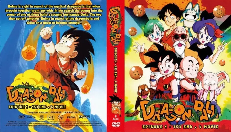 Dragonball Z (Ep 1- 291End) & Dragonball GT (Ep 1-64End) DVD with English  Dubbed