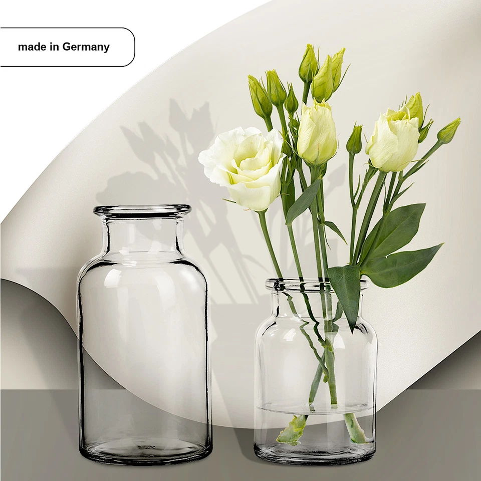 30tlg. Minivasen Pärchen Set aus Glas, Vintage Stil, Dekovasen, Boho, Glas Vase - Bild 3 von 4