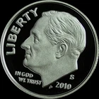 2010 S 90% Silver Roosevelt Dime Deep Cameo Gem Proof