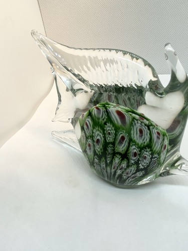 Murano Stil Kunst Glas Fisch geformt Aquarium Skulptur Figur Briefbeschwerer Fisch - Bild 9 von 10
