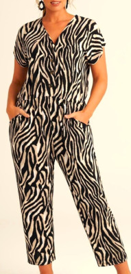 TS Taking Shape plus sz L / 22 Zebra Bamboo Jumpsuit super-soft NWT rrp$130!