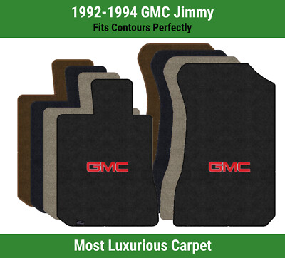Lloyd Luxe Front Row Carpet Mats for 1992-1994 GMC Jimmy w/Red GMC 1 Logo