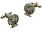 Pewter Fly Fishing Reel Cufflinks NEW Cuff Links