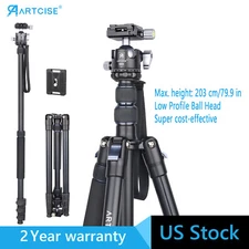 79.9'' Camera Tripod Low Profile Panorama Ball Head Compact Aluminum Tripod