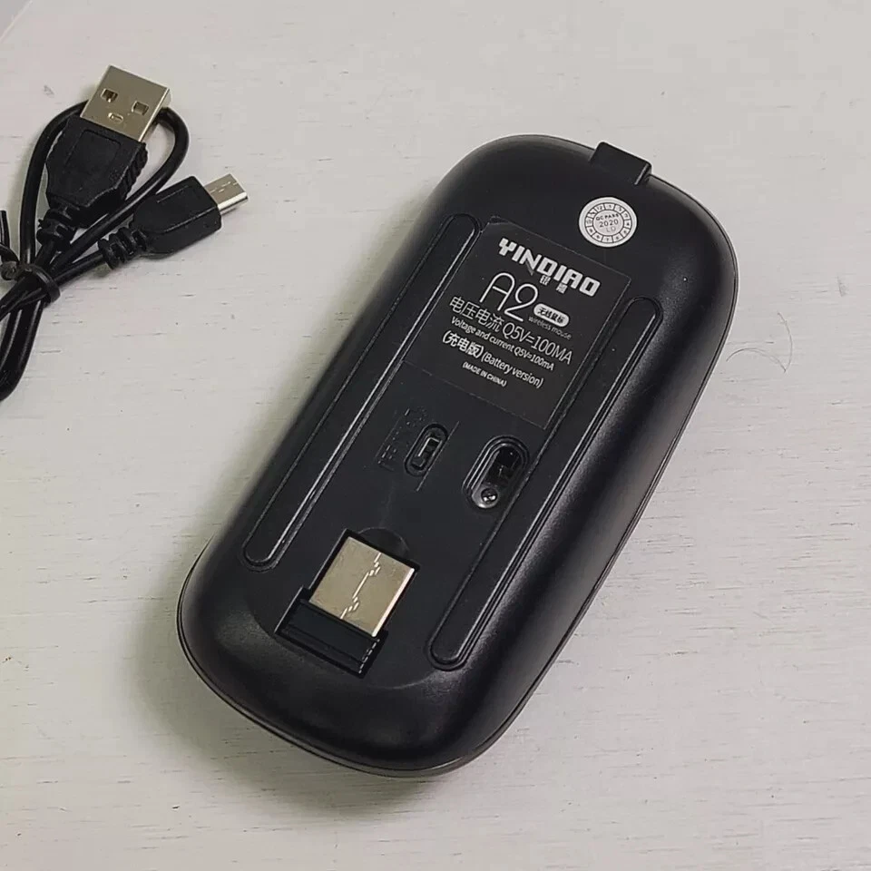 Black Optical Gaming Wireless Mouse 2.4Ghz Slim Rechargeable NEW - Image 3 of 4