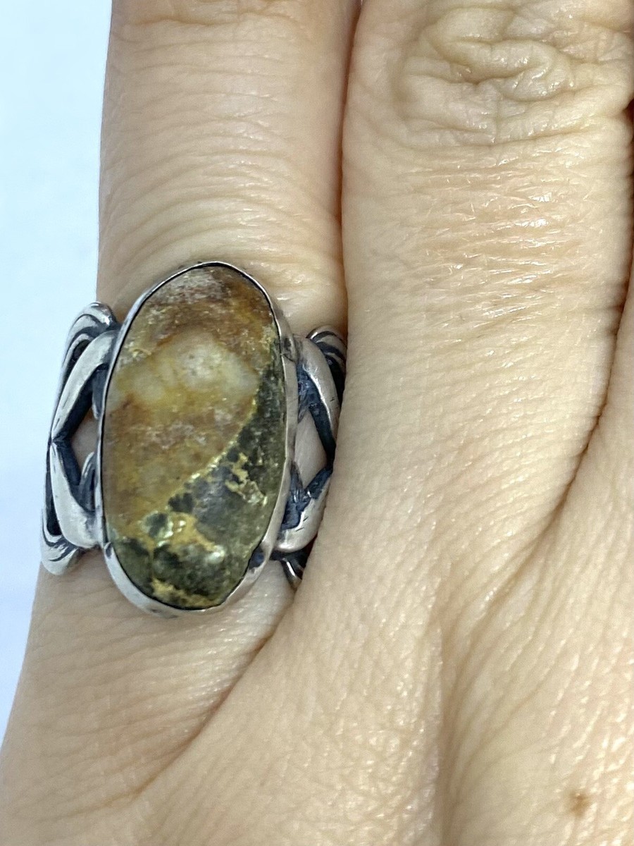Vintage Navajo Sterling Silver Roystone Turquoise Ring Size5