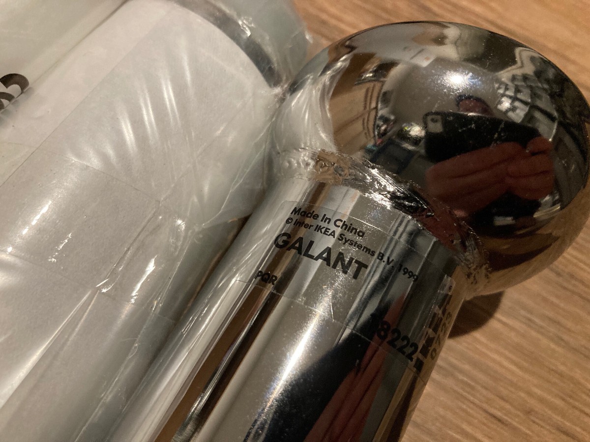Lot of 8 Ikea 18222 Galant FIXED HEIGHT Legs Chrome - No Feet