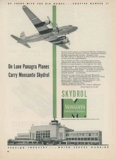 1952 Monsanto Skydrol Ad Panagra Douglas DC-6 El Inter Americano Service