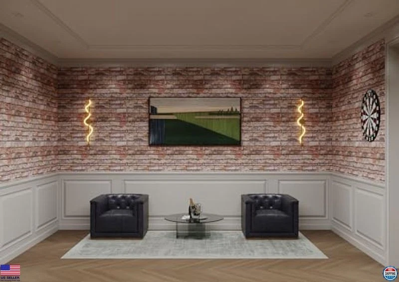 Paneles de pared decorativos de imitación marrón pizarra 3D Claystone de 10 piezas - 3 pies x 1,5 pies Foto 4 de 4