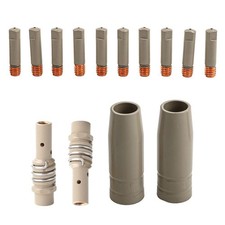 14PCS For Mig Welder Tips Nozzles and Contact Holders for 15AK Coated Set