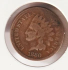 US Rare Old West 1880 Indian Head Penny Coin American Collection Shield Cent USA