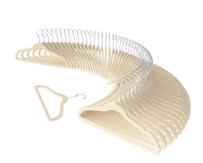 TECHZOO 50 Premium Kids Velvet Hangers - 14" Non-Slip Clothes Hangers for Kids