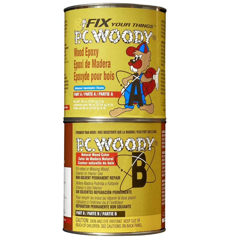PC Wood Repair Epoxy Paste 96oz Two-Part Tan Wood Filler-image