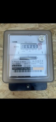 Iskra E89E2 Stromzähler 1-phasig 230V 20-80A kWh - gebrauchtes Sammlerstück ''
