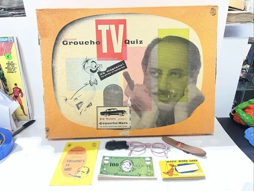 VTG Groucho's TV Quiz Game 1950s Magnetic Marx Pressman NBC Radio