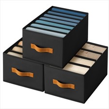 Homsorout Clothes Organizers And Storage - 4/5/7 Grids Fabric Jeans Organizer
