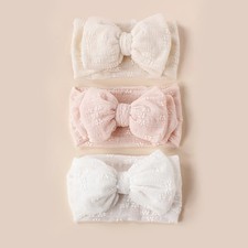 New Summer Breathable Baby Mesh Headbands Top Knot Double Bows Soft Turban Headw