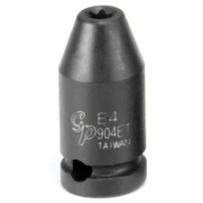 Grey Pneumatic 904ET 1/4" Drive x E4 Standard Length External Impact Socket