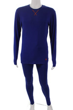 Polo Ralph Lauren Mens Long Sleeves Pajama Set Blue Cotton Size Large