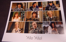 Original Signed Auto 8x10 Photo 'Allo  Allo! British TV Series by all 9 Cast
