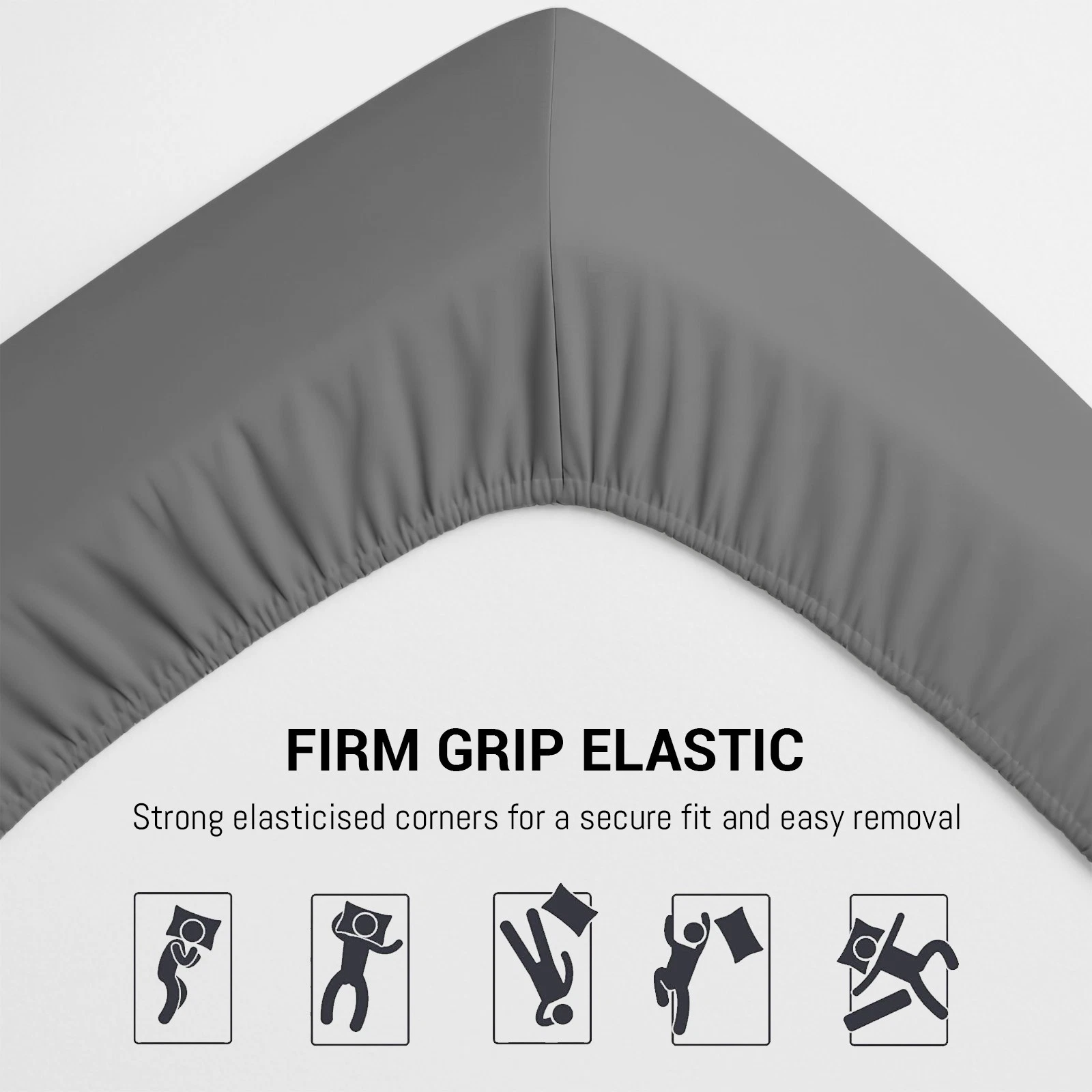 Deep pocket and elastic detail - Dekoro 35cm fitted sheet