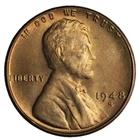GEM BU 1948-S LINCOLN WHEAT CENT PENNY - LOTS OF RED - *UPGRADE YOUR ALBUM!*