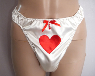 SISSY SATIN DOUBLE FRONT & GUSSET DISCRETE PANTIES C/D ROLE PLAY PRIDE 28" 44"