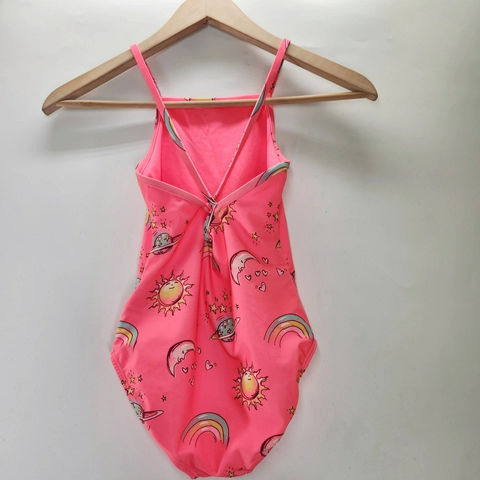 Traje de baño Gap Kids estampado con tiras talla única rosa playa estampado novedad Foto 2 de 4