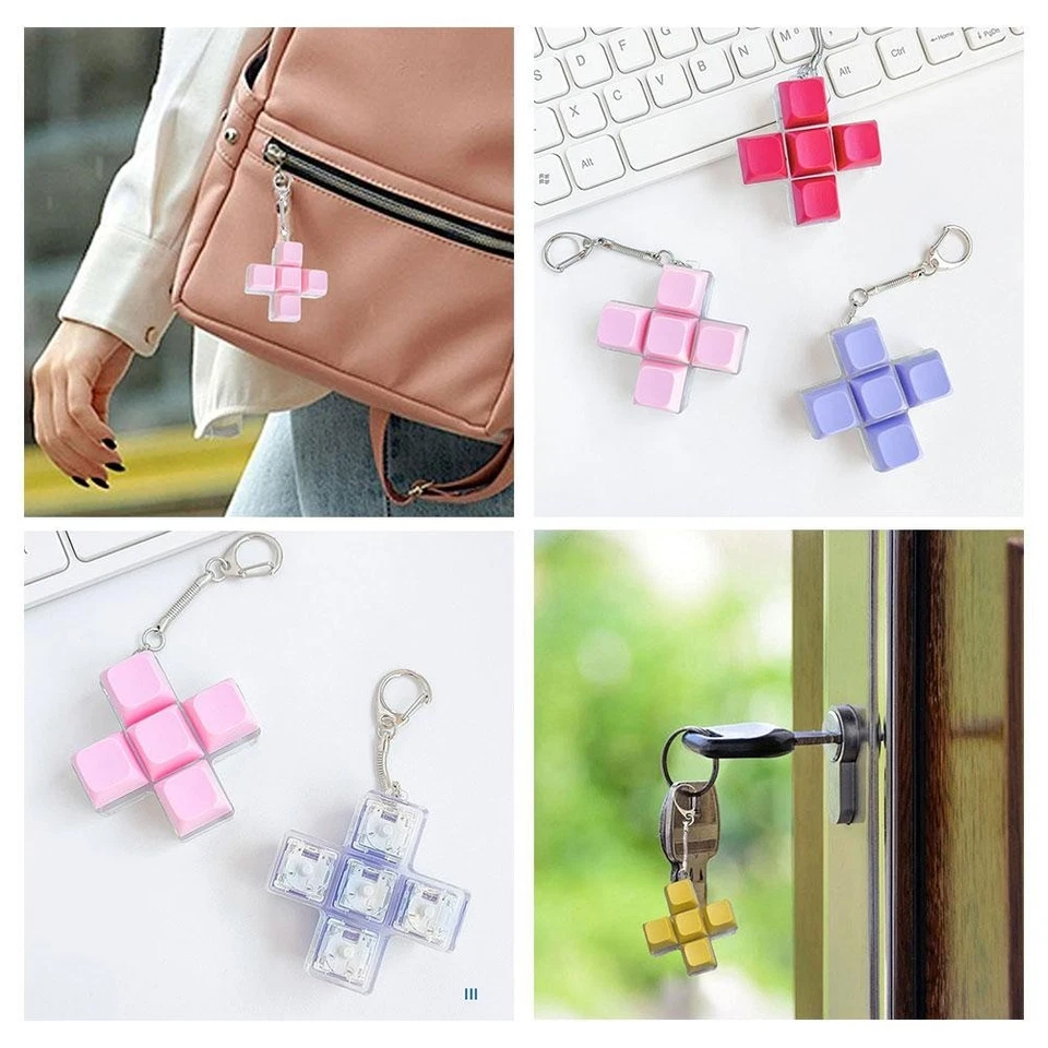 Brinquedo chave cruzada: chaveiro de alívio de estresse para fazer som brilhante· M6V6 - Imagem 3 de 4