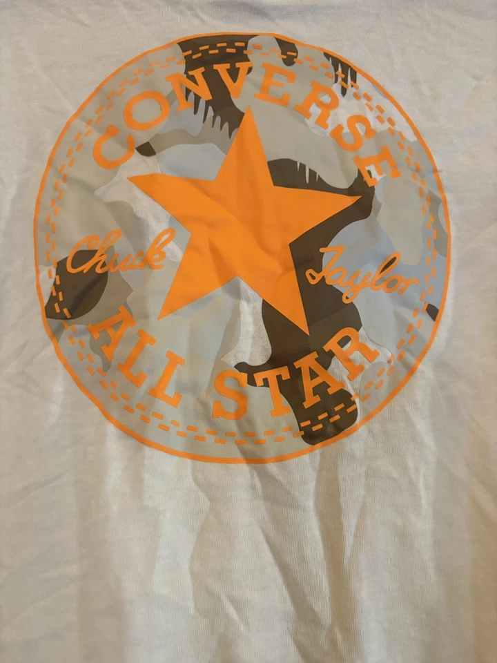 NWT CONVERSE ALL STAR Chuck Taylor Hoodie Long Sleeve T Shirt ~ Youth L Pockets - Image 2 of 4