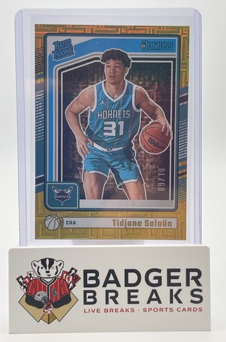 2024-25 Donruss Basketball #229 Tidjane Salaun Rated Rookie Gold Choice #9/10 SK