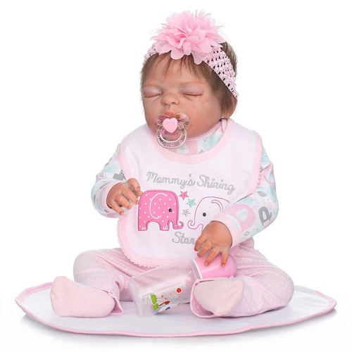 Full Body Silicone Vinyl Realistic Reborn Dolls 22" Newborn Toddler Girl Gift US - Picture 3 of 5