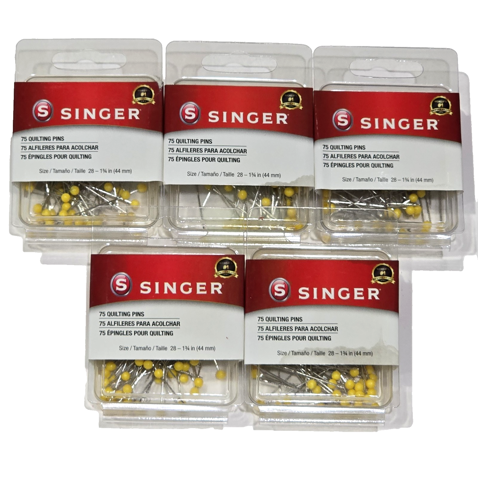 5 Pack Singer 75 Quilting Pins 1¾in Nickel Plated Steel | eBay
