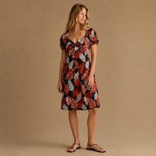 J.Crew Midi Wrap Twist Dress Puff Sleeve Sz 2 NWT