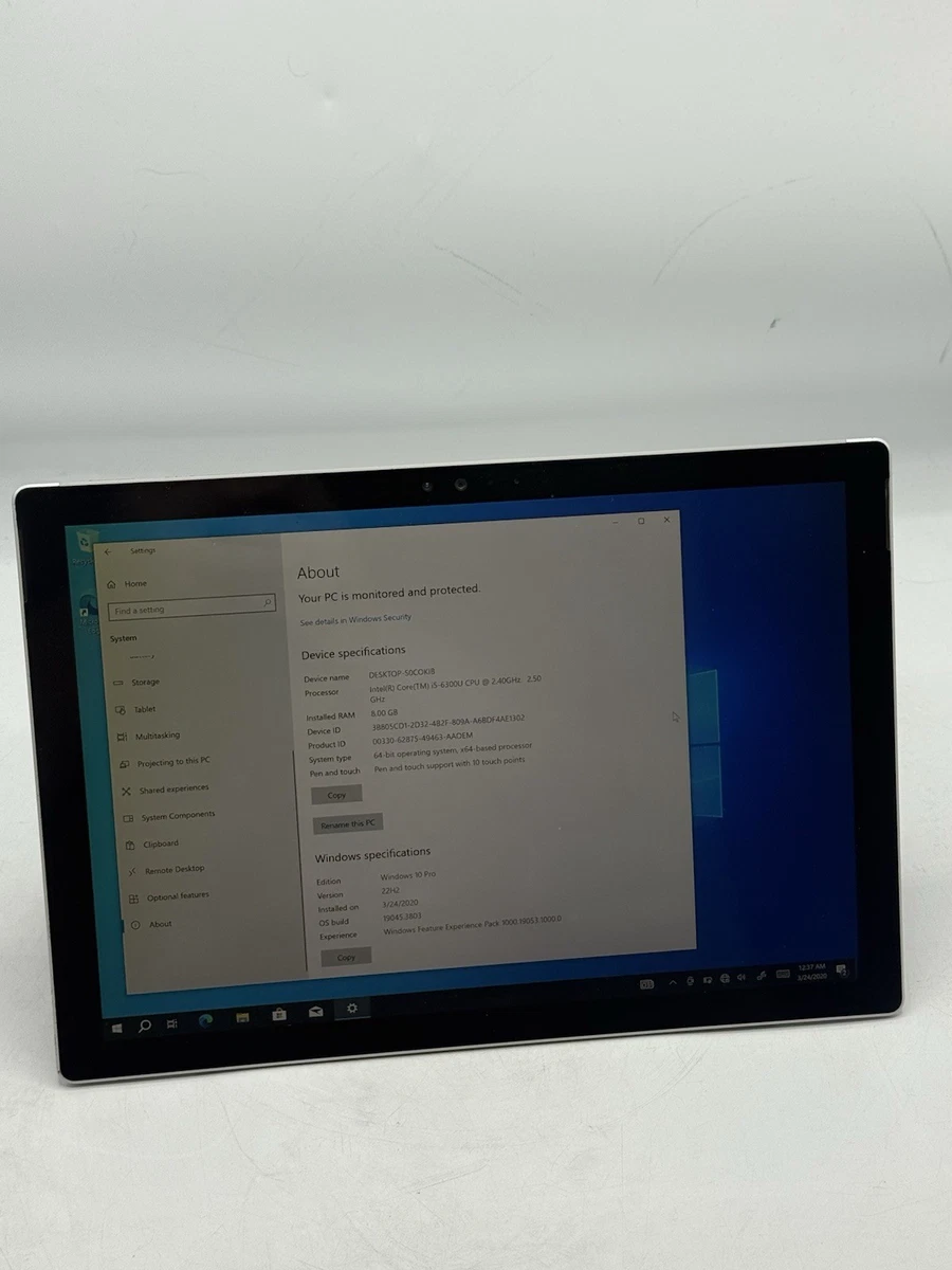 Microsoft Surface Pro Intel Core i5 6th Gen. PC Laptops & Netbooks