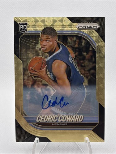 2025-26 Panini Prizm Cedric Coward Gold Vinyl Auto /5 True