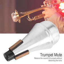 Trumpet Mute Straight Beginner Practice Silencer Universal Aluminum Alloy M25