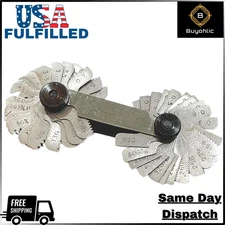 British Whitworth BSW & Metric Pitch Measure Thread Gauge 51 Blade USA STOCK