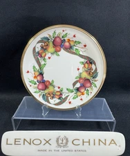 Lenox Holiday TARTAN~Gold Rim~(1)~6 3/8" Bread Plate~1st Quality~New With Tag