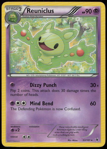 Reuniclus 53/101 HP Noble Victories Rare Pokemon