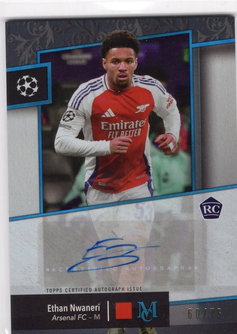 Carte Topps Jorginho Autographiée - Arsenal /99 - Champions League 2024