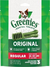 Greenies Original Regular Dental Dog Treats, 3 oz. 3 Count Pack of 1 , Other