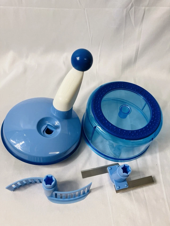 Tupperware Quick Chef Blau Zerkleinerer wenig benutzt - Bild 2 von 2