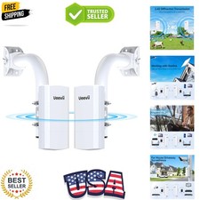2.4G Point to Point Wireless Bridge with 2 Bracket  Outdoor WiFi Bridge, wit...