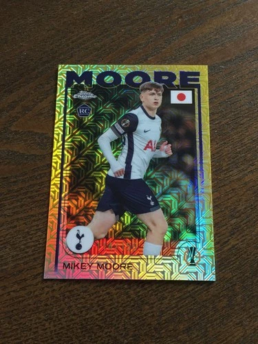 2024-25 Topps Chrome Mikey Moore Tottenham Hotspur Rookie RC Gold Mojo 114/150