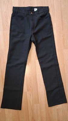 Levi's Black Dacron Polyester Pants W32 L32 Permanent Press YKK Zip