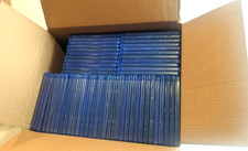 55 Blu ray Replacement Cases Lot Empty Bluray Single Disc Storage Boxes Used