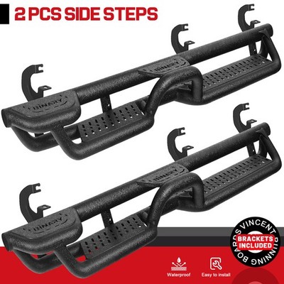 Drop Steps FIT 19-26 Silverado/Sierra 1500 Double Cab BLK 4Step Running Boards