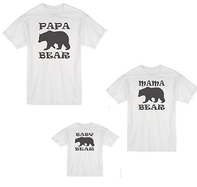 Personalized Papa Bear Mama Bear Baby Bear Birthday Party Family T Shirt Ebay - how to dress like papa bear in roblox