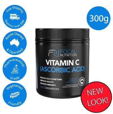 Pure Vitamin C Powder (L-Ascorbic Acid) 300g - Pharmaceutical Grade For Immune & Skin